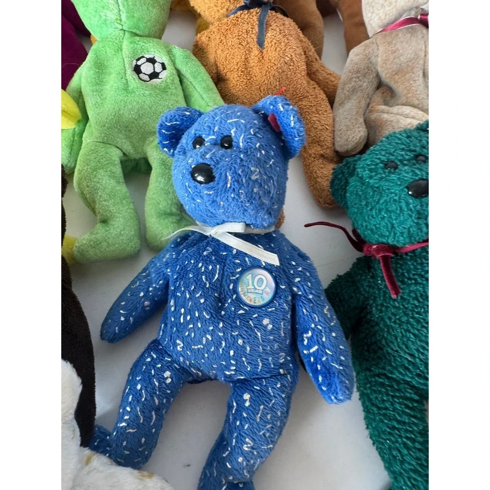 Ty Vintage Beanie‎ Babies Lot 18 Total Bears Glory 10th Anniversary 9lbs Mixed
